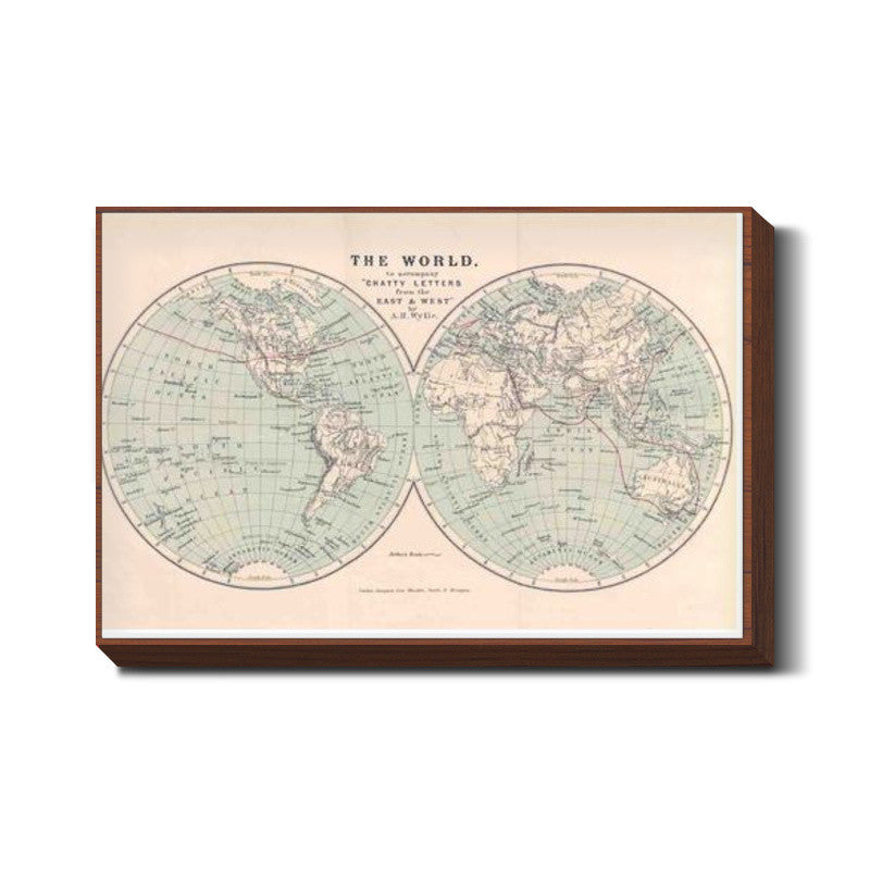 Vintage World Map Wall Art