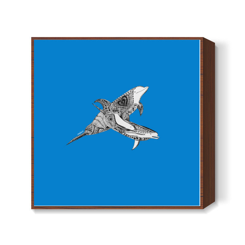 Dolphinalia Square Art Prints