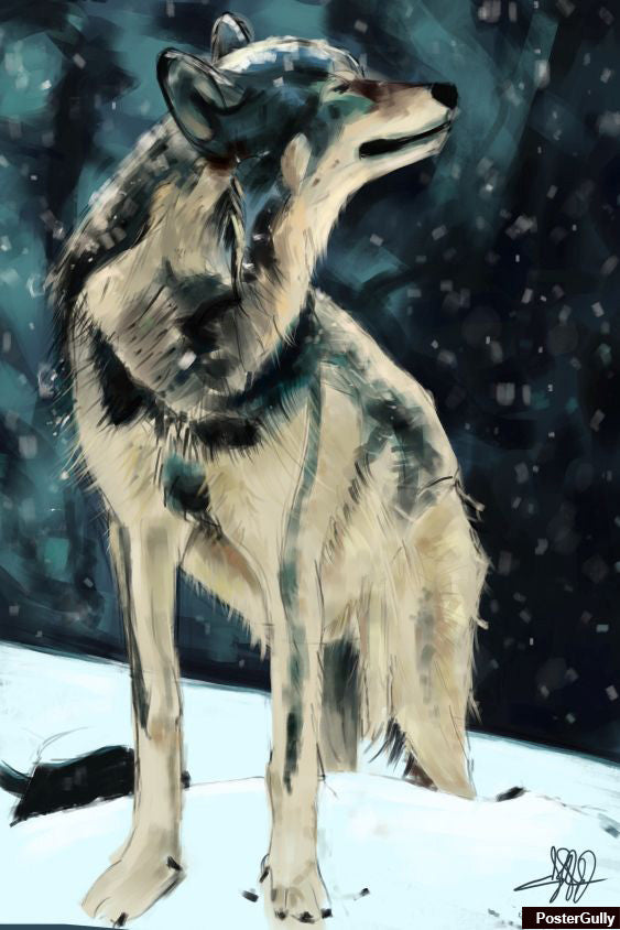 Wall Art, Wolf Sketch Artwork