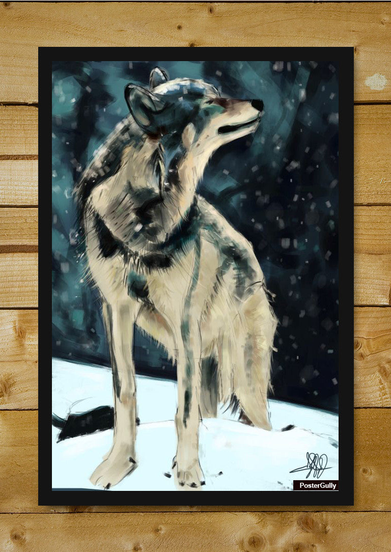 Wall Art, Wolf Sketch Artwork