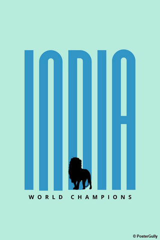 Brand New Designs, India World Champions, - PosterGully - 1