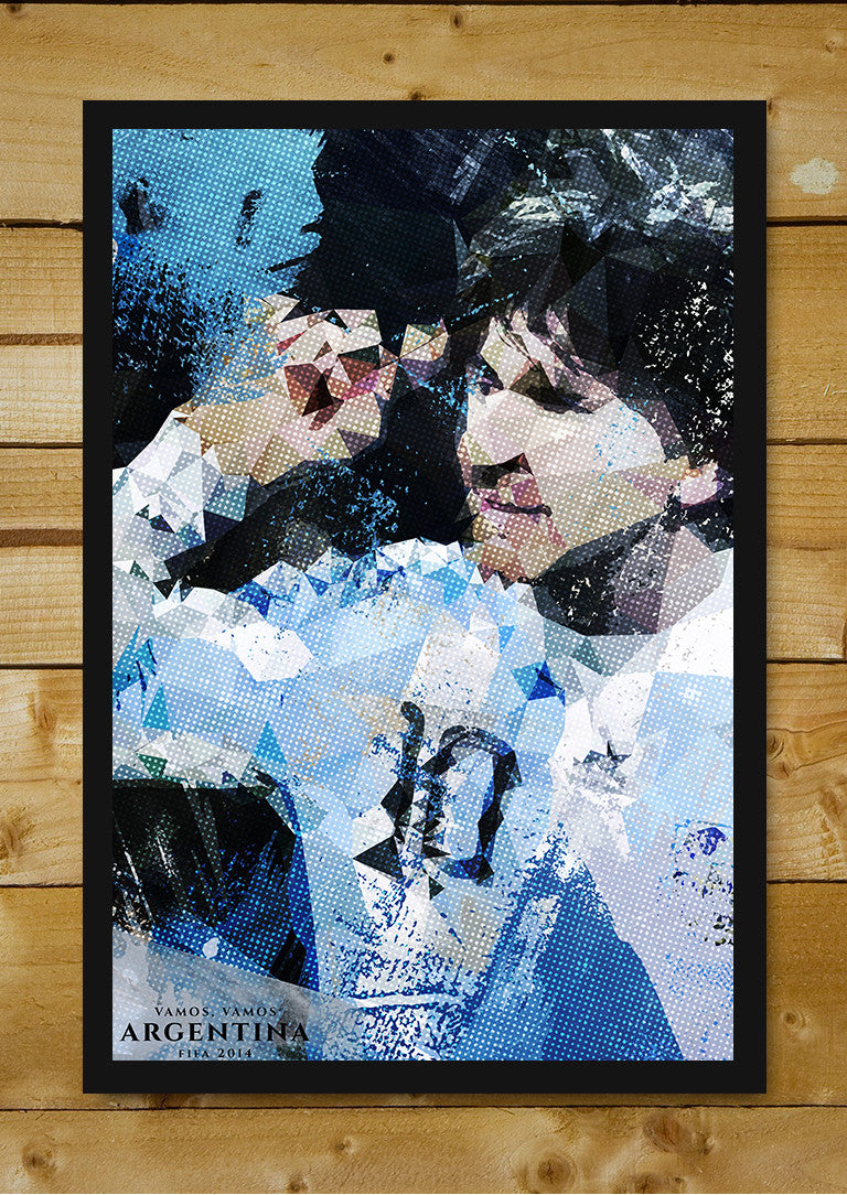 Framed Art, Lionel Messi Argentina Artwork Framed Art, - PosterGully