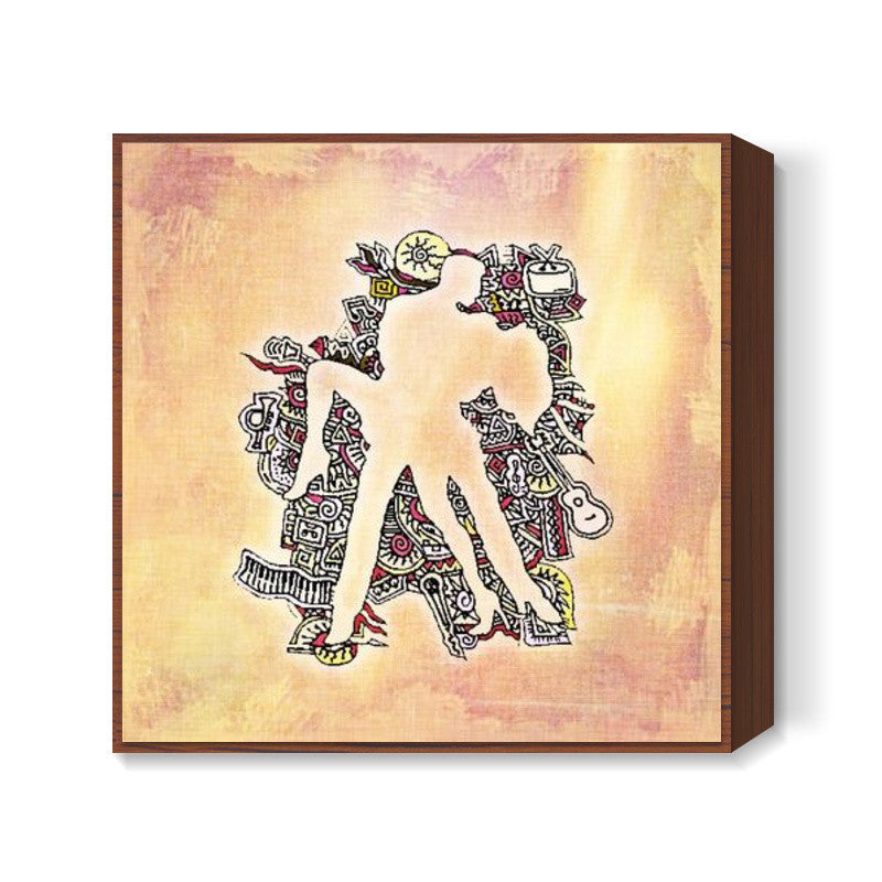 Salsa Zenscrawl Square Art Print | Meghnanimous