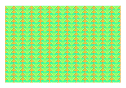 Trippy Triangles | Green orange Wall Art
