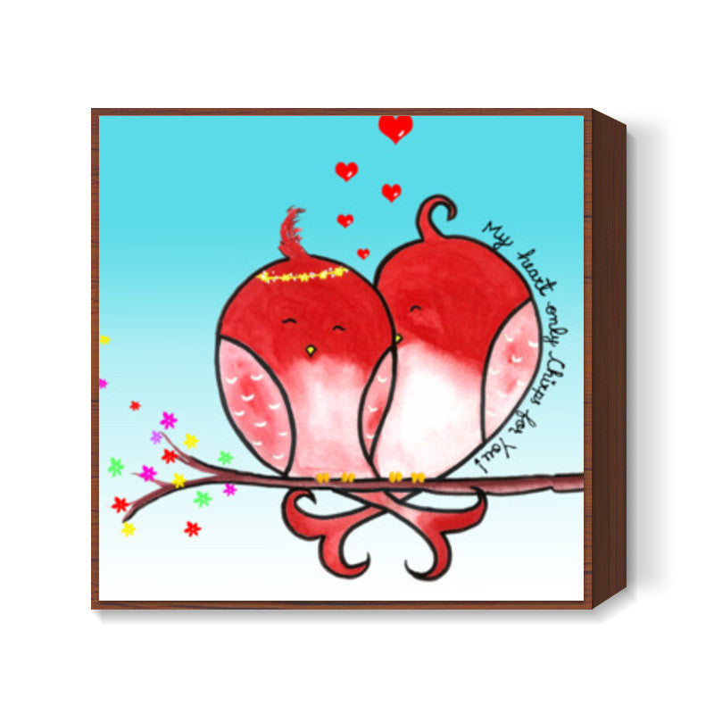 Love Birds Square Art Prints