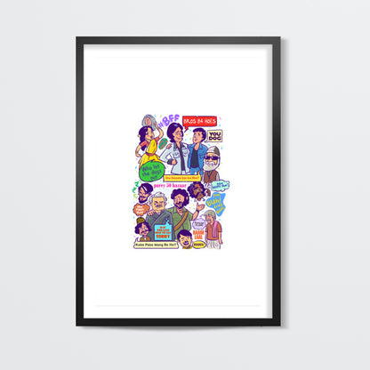 Sholay - Ramgad People Wall Art