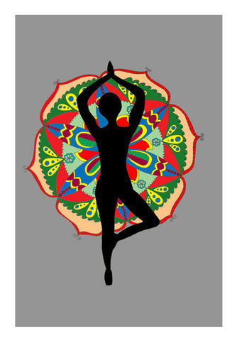 Yoga  Zentangle  Mandala  Doodle Art PosterGully Specials
