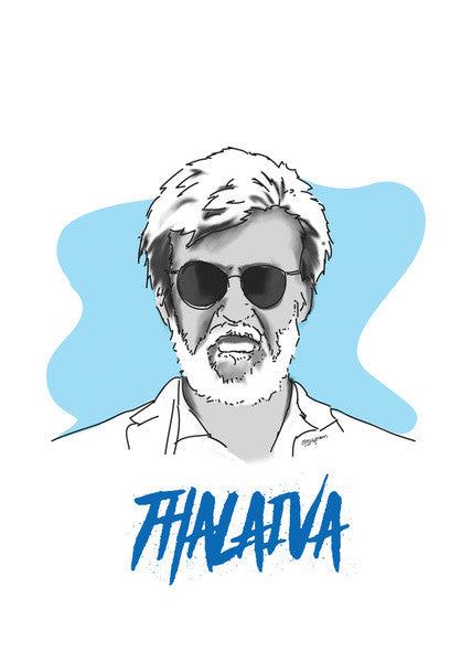 Rajnikanth Achromatic Artwork Wall Art