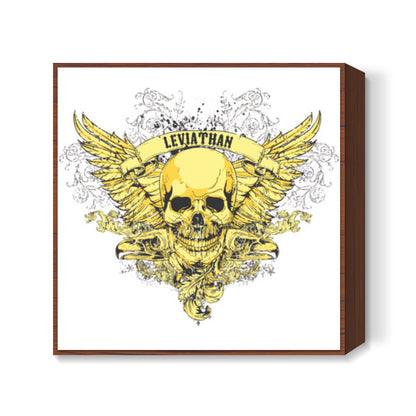 Winged Skull Square Art Prints