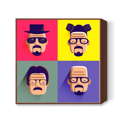 breaking bad-walter white Square Art Prints