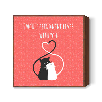 Valentines Cats Square Art Prints