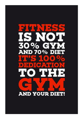 PosterGully Specials, Fitness is not 30 gym and 70 diet Wall Art