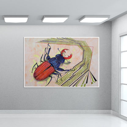 stag beetle Wall Art