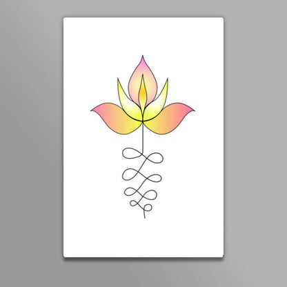 Lotus Unalome Wall Art