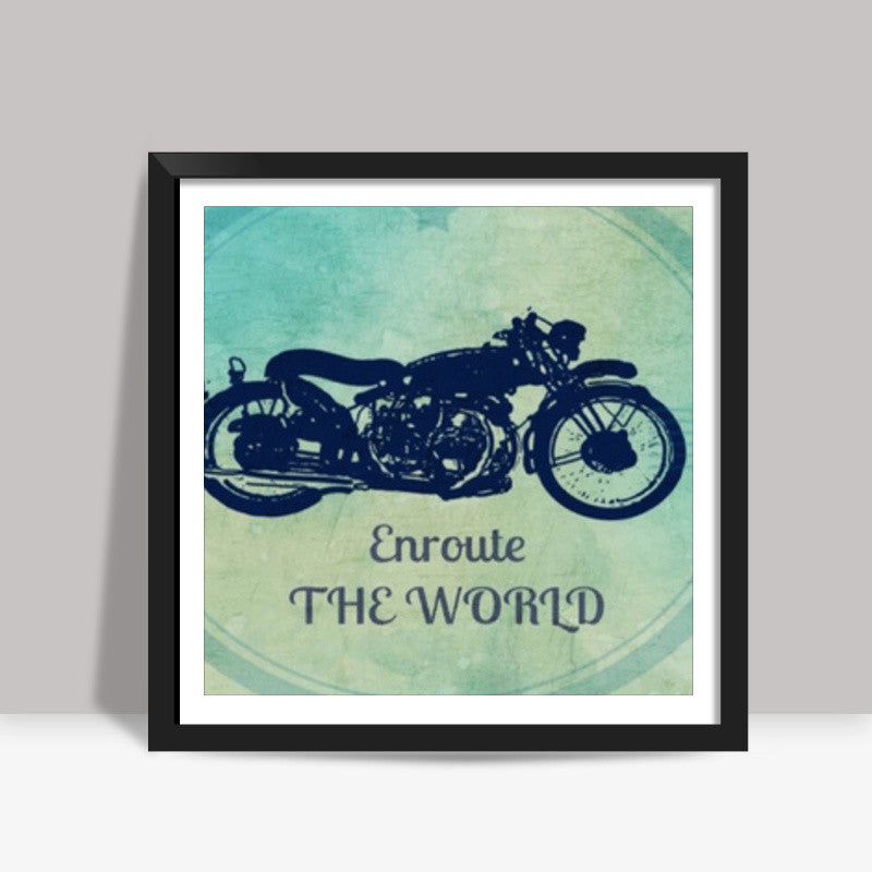 Enroute the world / Travel Square Art Prints