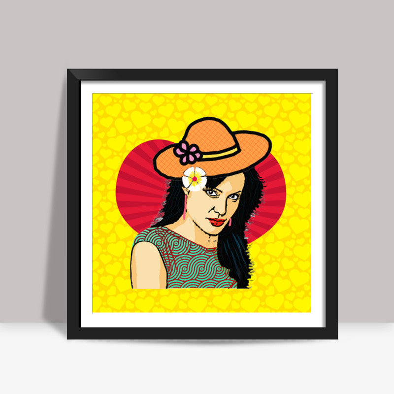 Gorgeous Angelina Jolie Square Art Prints