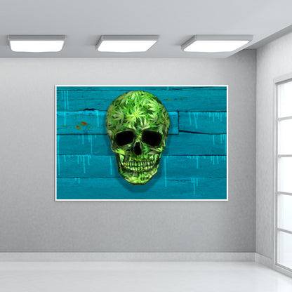 Weed Skull Wall Art