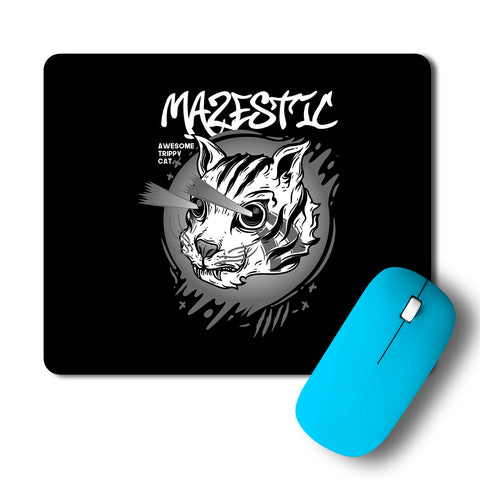 Mazestic Awesome Trippy Cat Artwork Mousepad