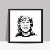 Rolling Stones Mick Jagger Portrait Square Art Prints