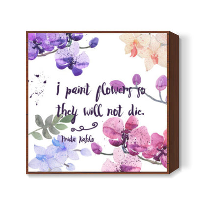Paint Flowers Square Art Prints