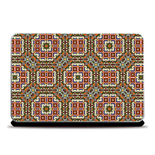 Decorative Geometric Tile Pattern Laptop Skins