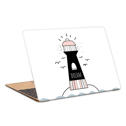 Scandinavian Lighthouse Dream Minimal Artwork Laptop Skin
