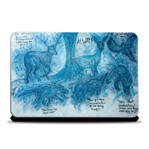 Harry Potter Patronus | Oil Pastel Art Laptop Skins