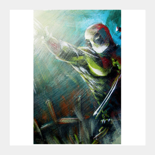 Square Art Prints, Deadpool Painting Square Art Prints