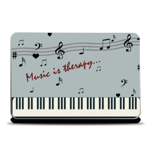 Laptop Skins, Piano Keys And Music Notes Design Illustration Laptop Skins