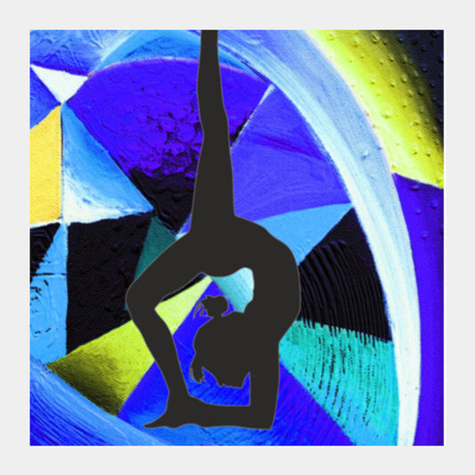 yoga everyday Square Art Prints