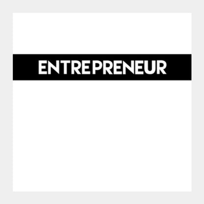 Entrepreneur White Square Art Prints