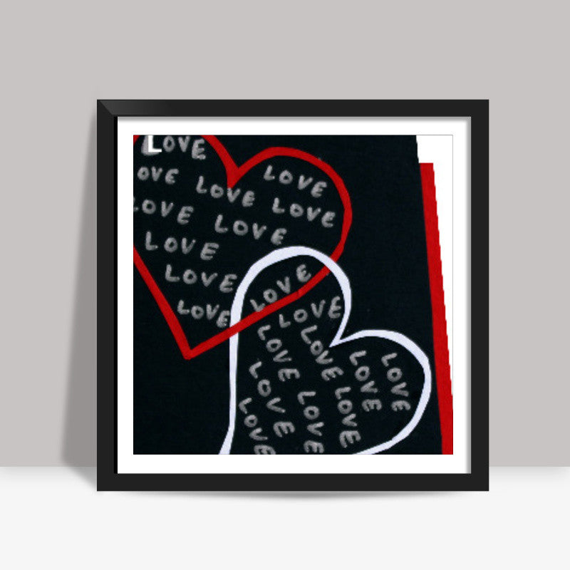 Hearts Filled With Love Square Art Print