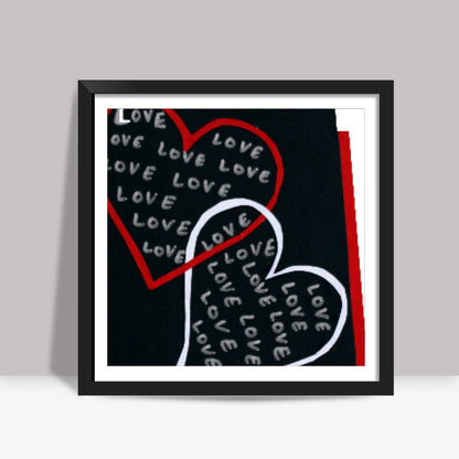 Hearts Filled With Love Square Art Print