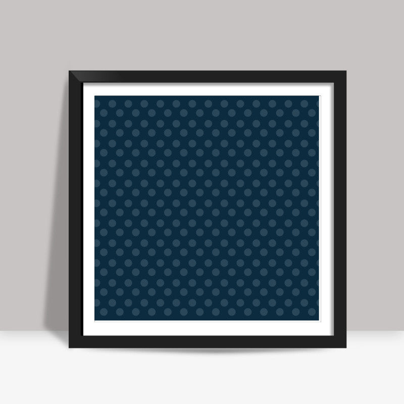 Blue Dots Square Art Prints