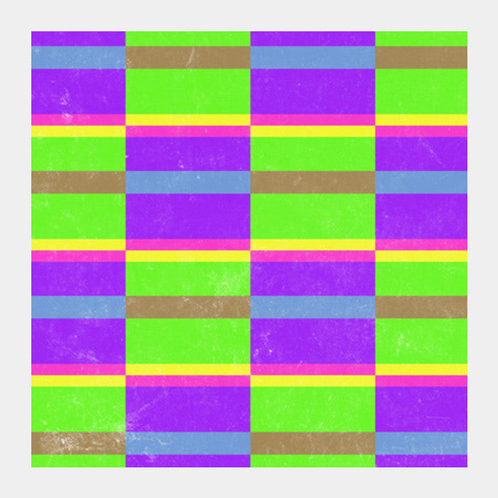 Evermore | Purple Green | Geometric Pattern Square Art Prints