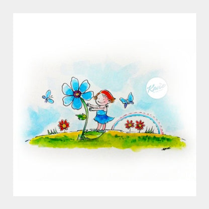 Square Art Prints, Childhood Square Art Prints