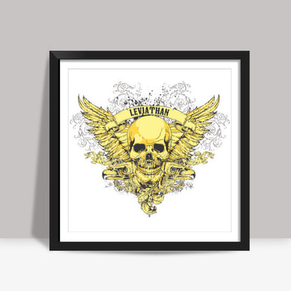 Winged Skull Square Art Prints