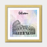 Coliseum Oval Amphitheatre - Rome Premium Square Italian Wooden Frames