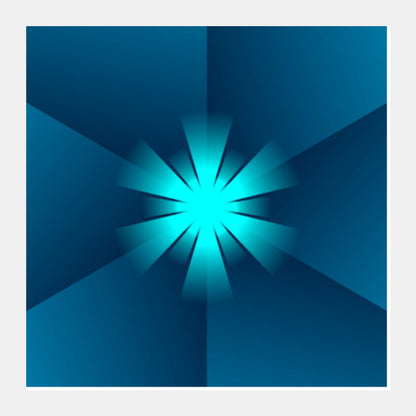 Square Art Prints, Denim Rays Square Art Prints