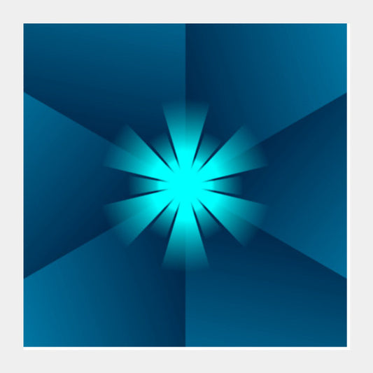 Square Art Prints, Denim Rays Square Art Prints