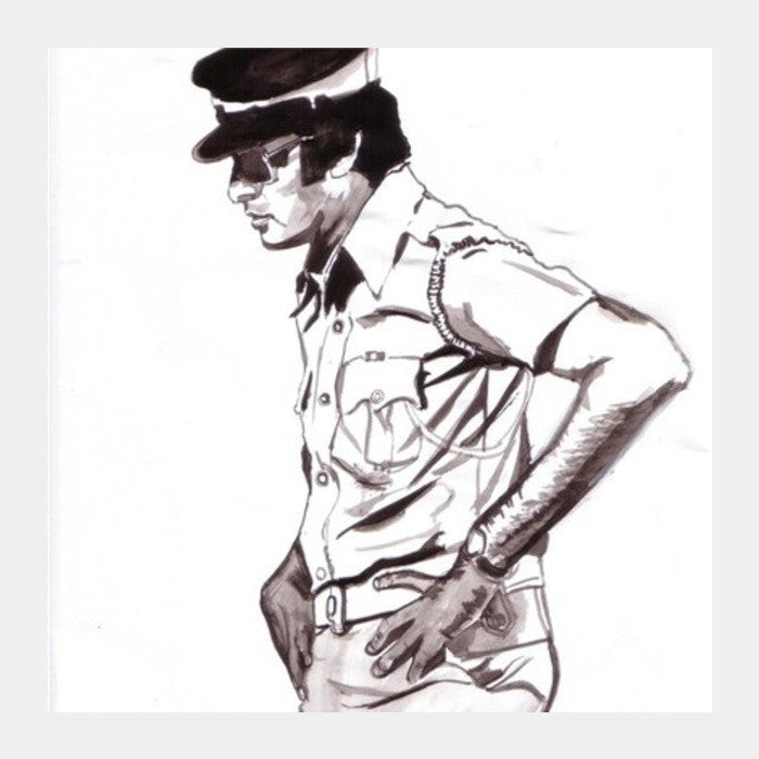 Amitabh Bachchan has been one of the best on-screen cops Square Art Prints