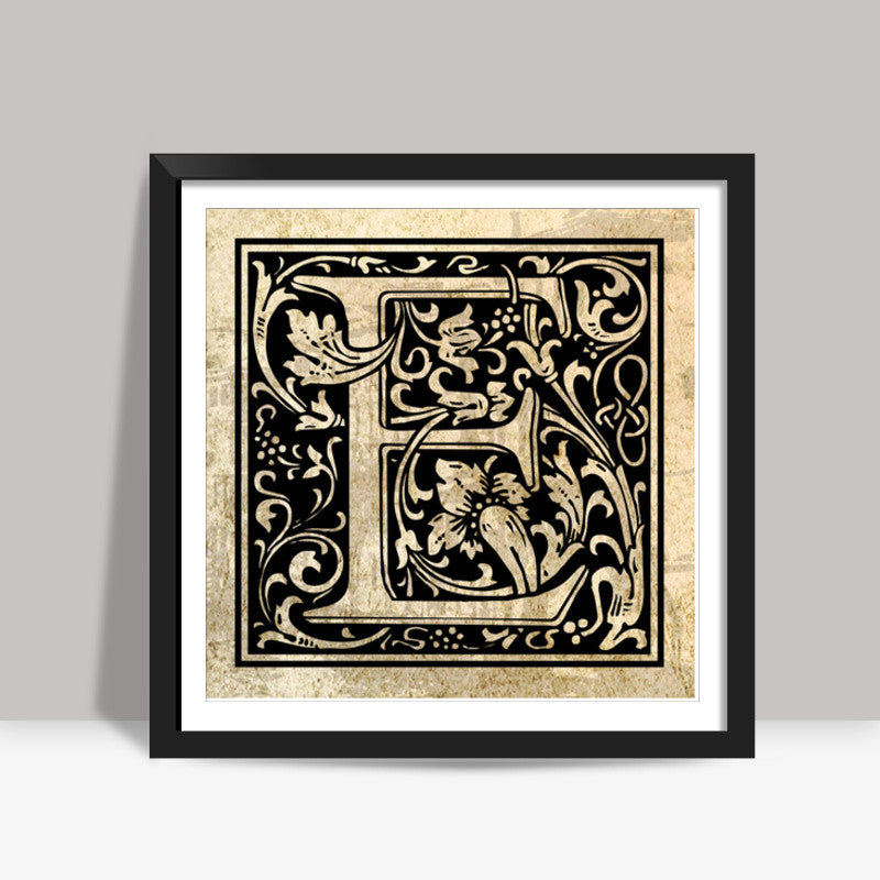 Ornate E Square Art Prints