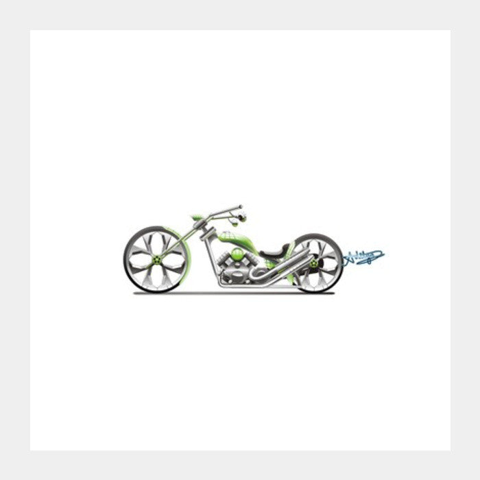 Square Art Prints, Green n Chrome : Bobber Square Art Prints