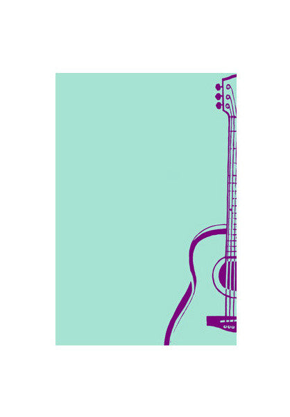 Love Music | Guitar | Lavender Wall Art