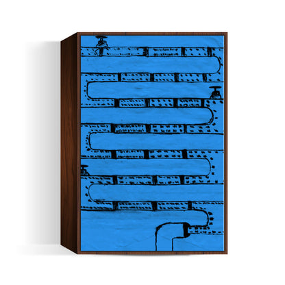 Pipeline Blue Wall Art