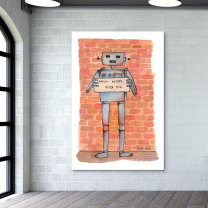 Homeless Robot Wall Art