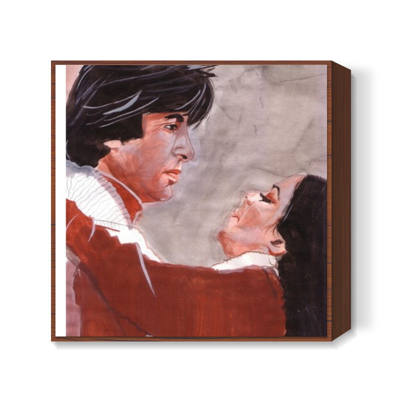 Amitabh Bachchan and Rekha shared great on-screen chemistry Square Art Prints