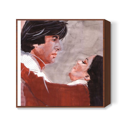 Amitabh Bachchan and Rekha shared great on-screen chemistry Square Art Prints