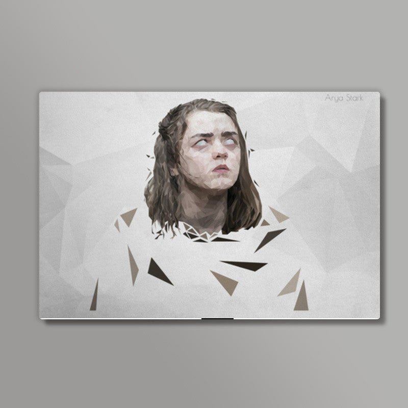 arya stark polygon art maisie williams Wall Art