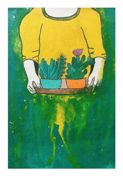 Cactus Girl Wall Art